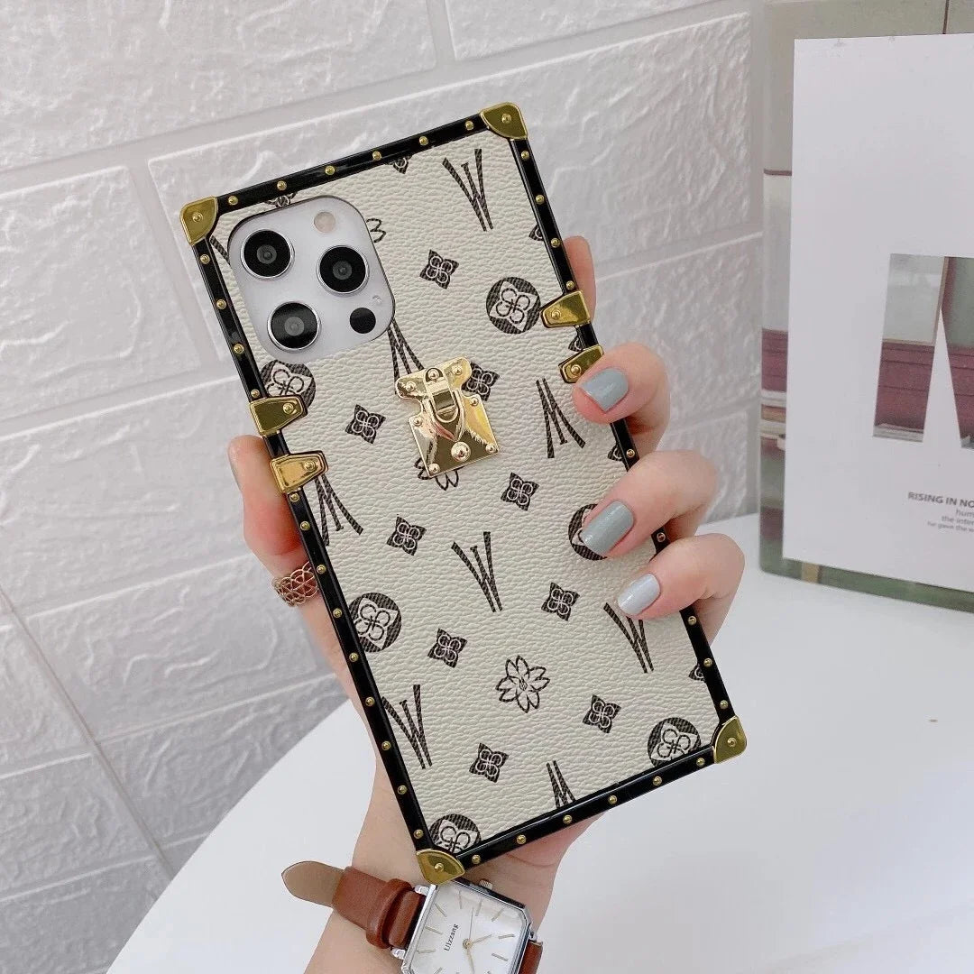 Fashion Square Leather Phone Case