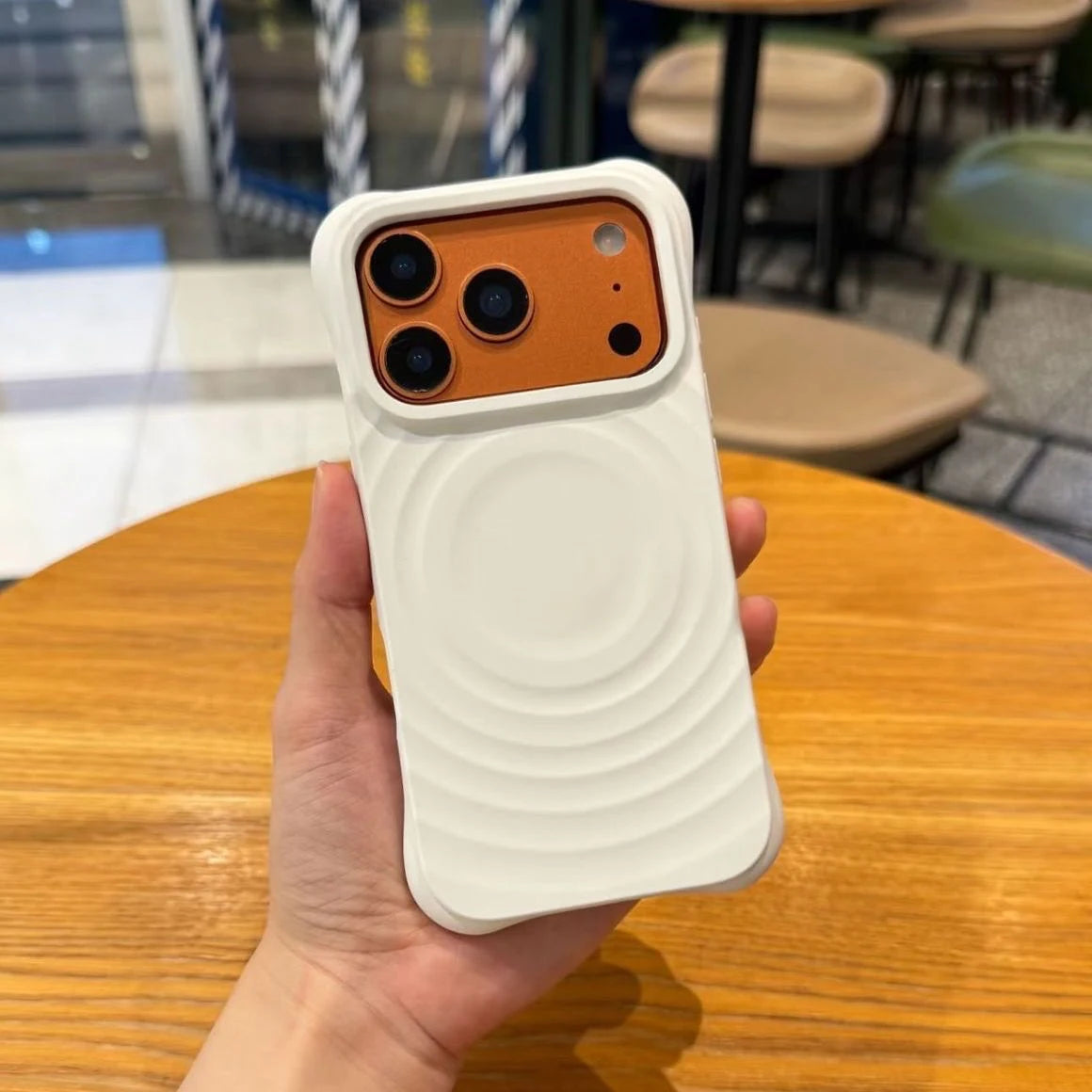 White Ripple Silicone Ripple Silicone Case For iPhone