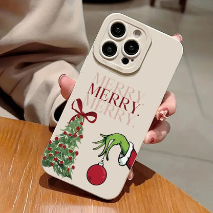 Christmas Tree Pattern Soft Phone Case For iPhone Shockproof Bumper Cover