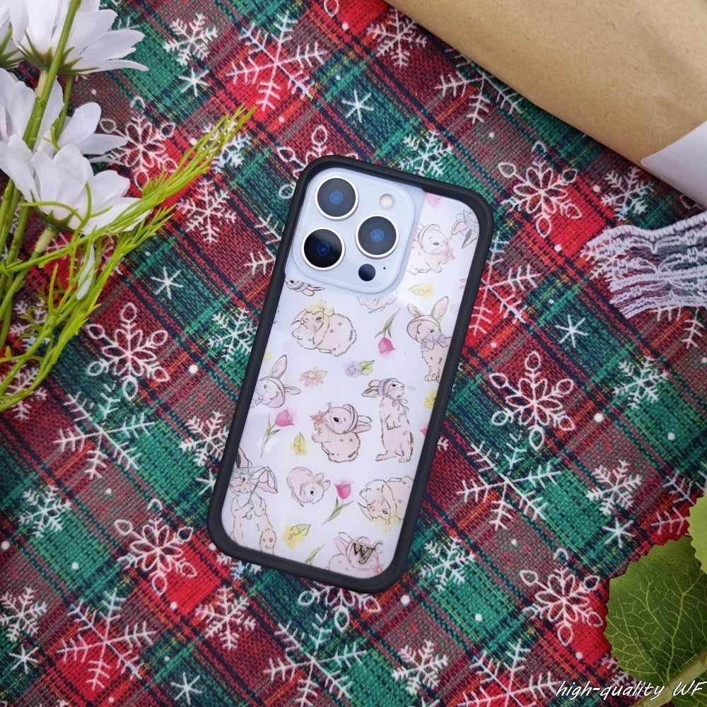 Wildflower Pigeon Rabbit Phone Case For iPhone