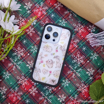 Wildflower Pigeon Rabbit Phone Case For iPhone