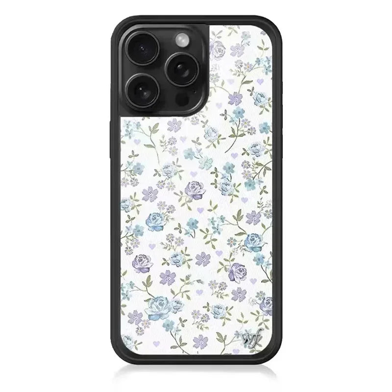 Fashion Wildflower Cartoon Swans Phone Case For iPhone