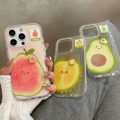 Summer Fruit 3D Guava Durian Avocado Phone Case