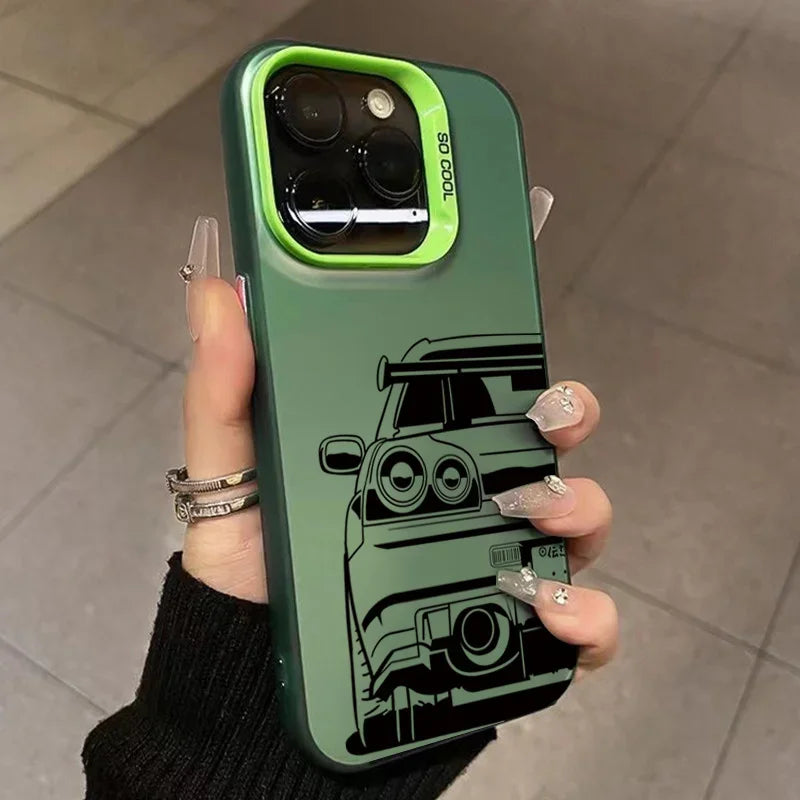 Cool Car Design Phone Case For iPhone Laser Silver Cover