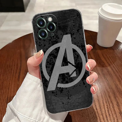 The Avengers Logo Transparent Phone Case For iPhone