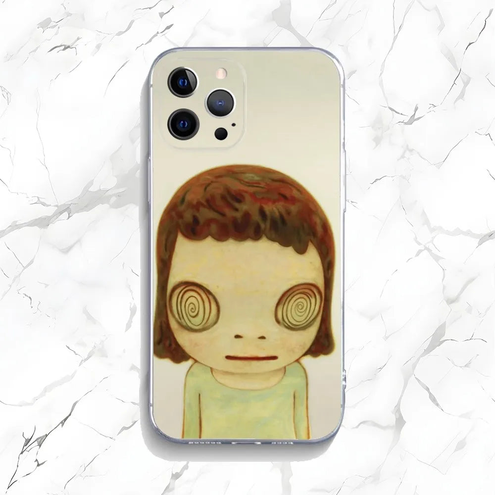 Yoshitomo Nara Art Phone Case For iPhone Transparent Silicone Soft