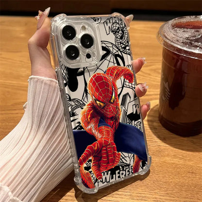 Marvel Hot Movie Spider Man Clear Case For iPhone