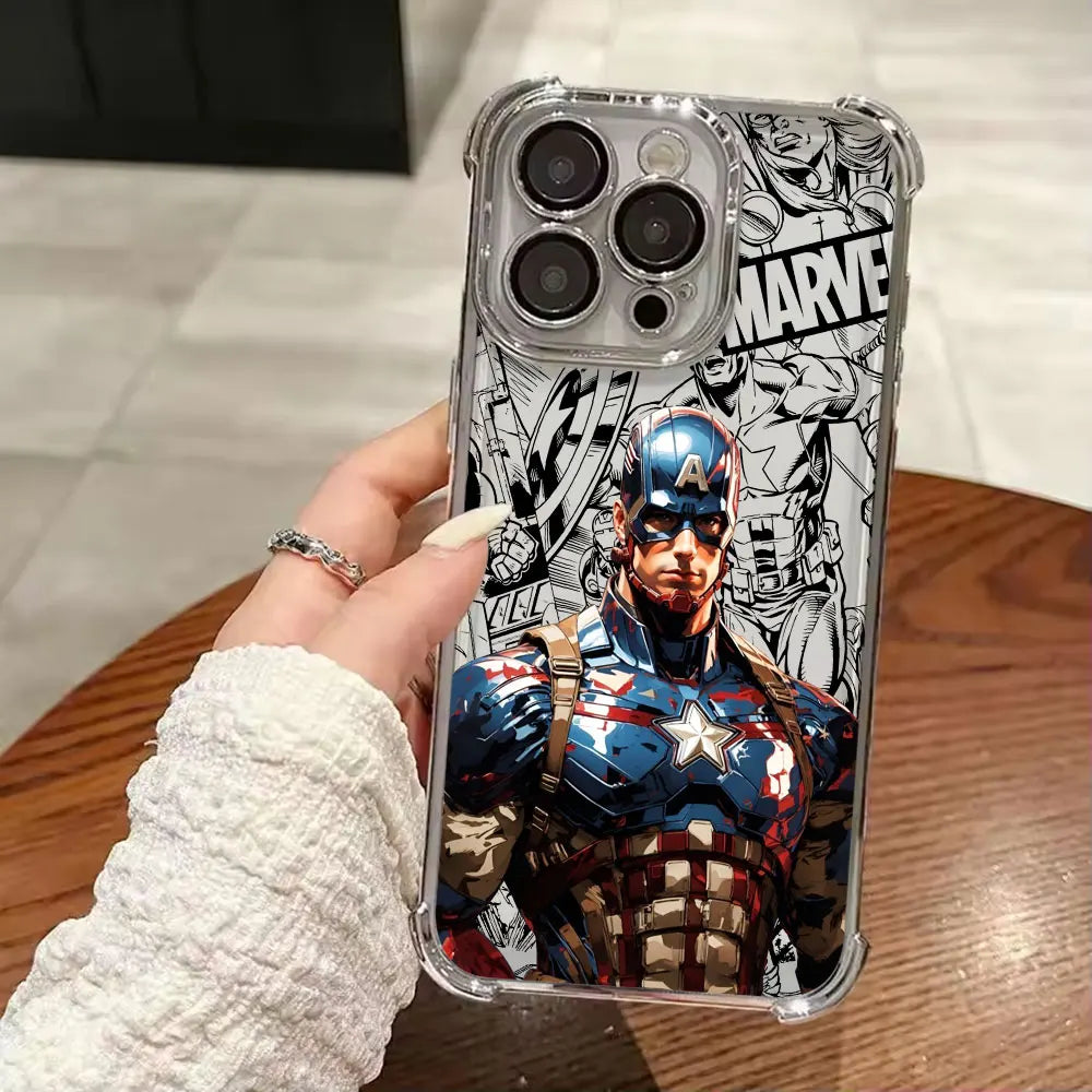 Iron Spider Man Captain America Luxury Case For iPhone