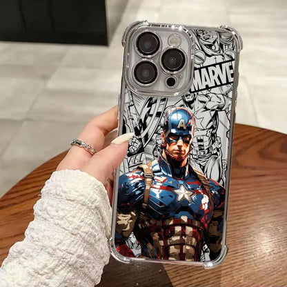 Iron Spider Man Captain America Luxury Case For iPhone