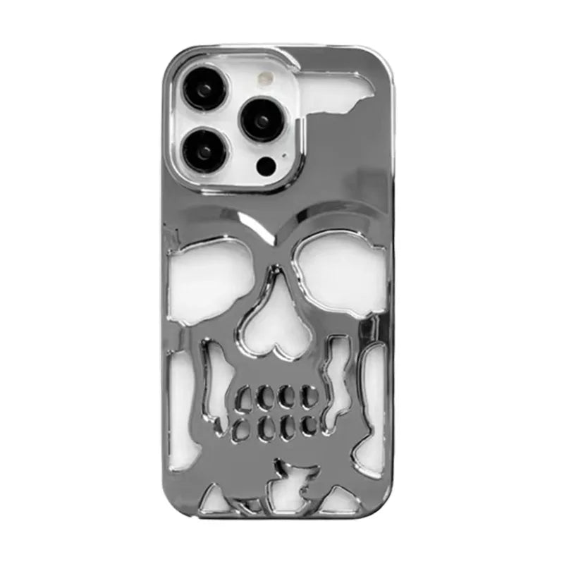 Hollow Skull Heat‑Dissipation Phone Case For iPhone