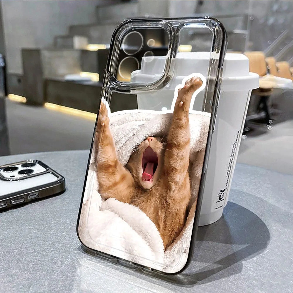 Cartoon Animal Cute Cat Phone Case For iPhone