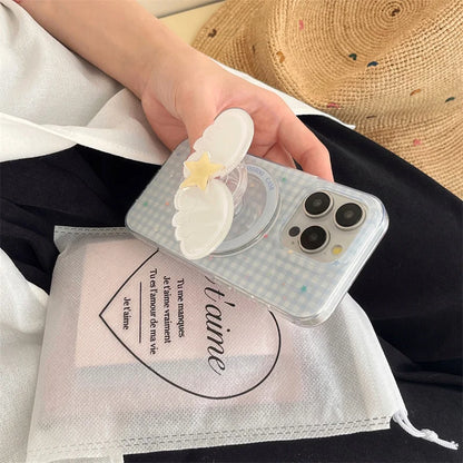 Fashion Plaid Pattern Magnetic Phone Case