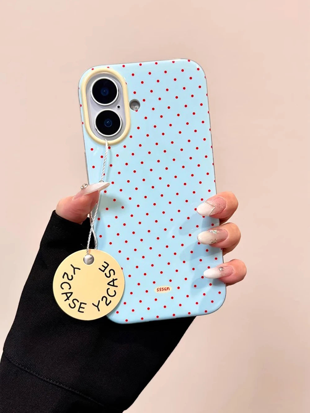 3D Polka Dot Cute Tomato Magnetic Grip Tok Phone Stand Holder Phone Case