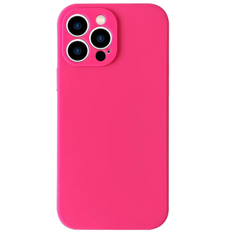 For iPhone Case Neon Liquid Silicone Fluorescence Cover