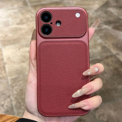 Business Lychee Leather Case For iPhone