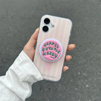 Simple Pink Stripes Magnetic Phone Case