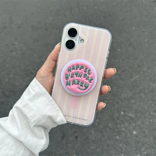 Simple Pink Stripes Magnetic Phone Case