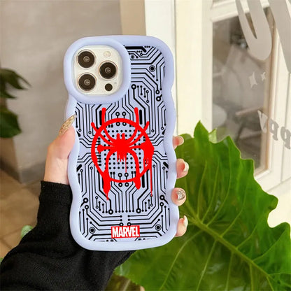 Marvel Deadpool Spider Man Miles Morales Candy Color Phone Case For iPhone
