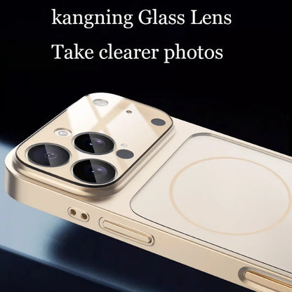 Original Glass Nano Matte Case For iPhone Magnetic For Magsafe Wireless Charging Armor Funda
