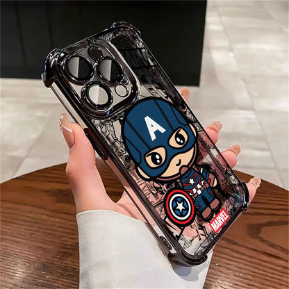 Marvel Cartoon Venom Iron Man Hulk Shockproof Case For iPhone