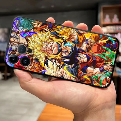 Dragon Ball Goku Vegeta Case For iPhone Black Soft Phone Cover