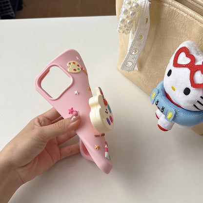 Cute Creative 3D Colorful Palette Phone Case