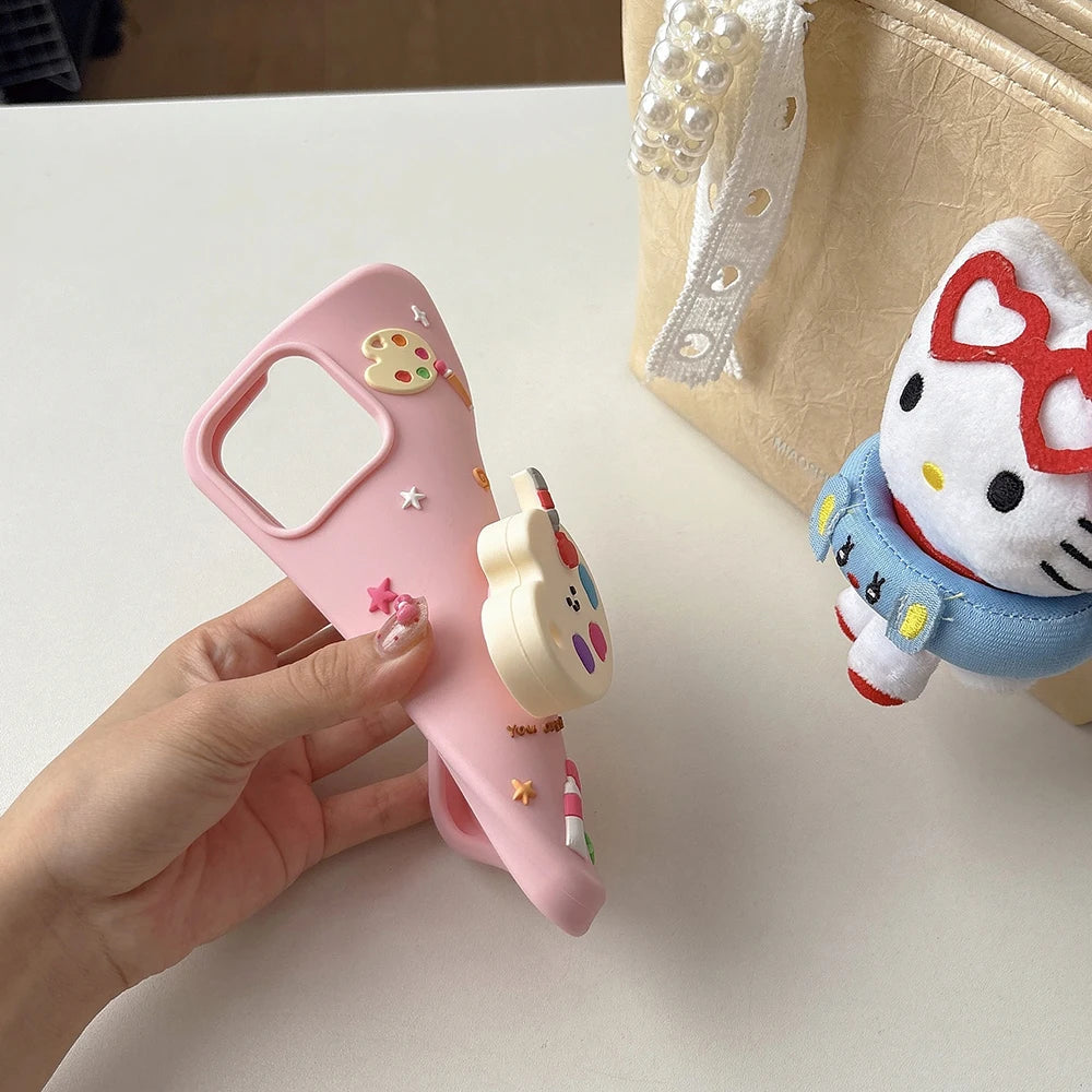 Cute Creative 3D Colorful Palette Phone Case