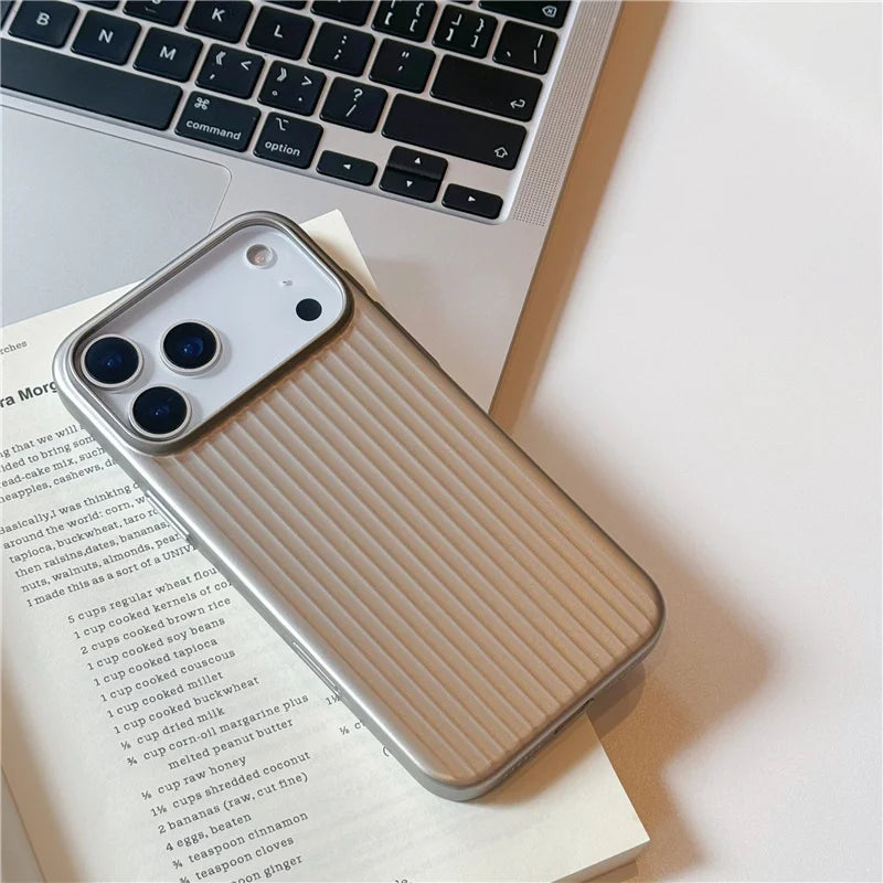 Electroplated 3D Stripes Pattern For Magsafe Magnetic Case For iPhone