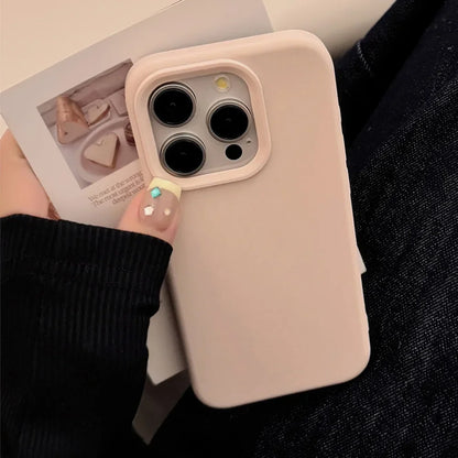 Dopamine Inspired Silicone Solid Color Simple Fashion Phone Case For iPhone Back Cover