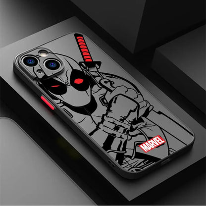Funda Back Phone Cover Case For iPhone Marvel Spider Man Iron Man