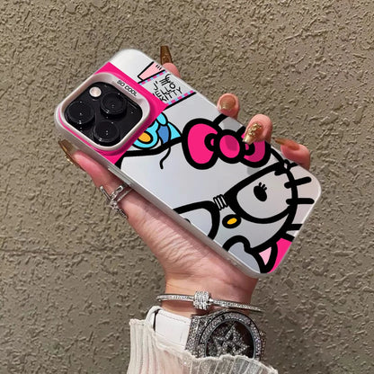 Sanrio Cartoon Hello Kitty Phone Case For iPhone Matte Laser Cover