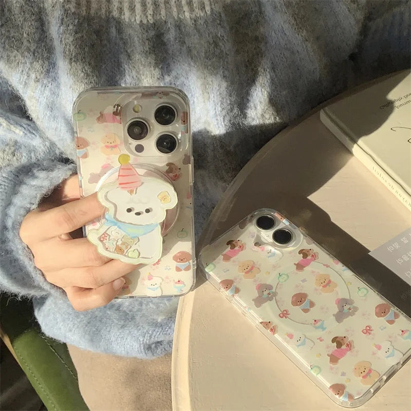 Cute Puppy Magnetic Phone Case