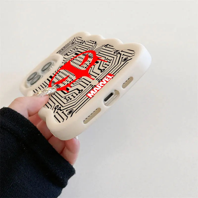 Marvel Deadpool Spider Man Miles Morales Candy Color Phone Case For iPhone