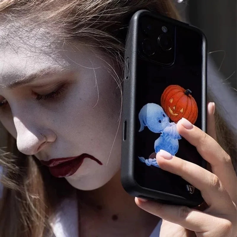 Wildflower Ins Little Ghost Phone Case For iPhone