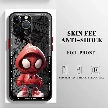 Case For iPhone Funda Back Phone Cover Marvel Sipiderman Ironman