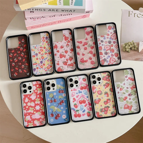 Wildflower Fruit Tart Turri Cherry Phone Case For iPhone Bugs Berries Cover