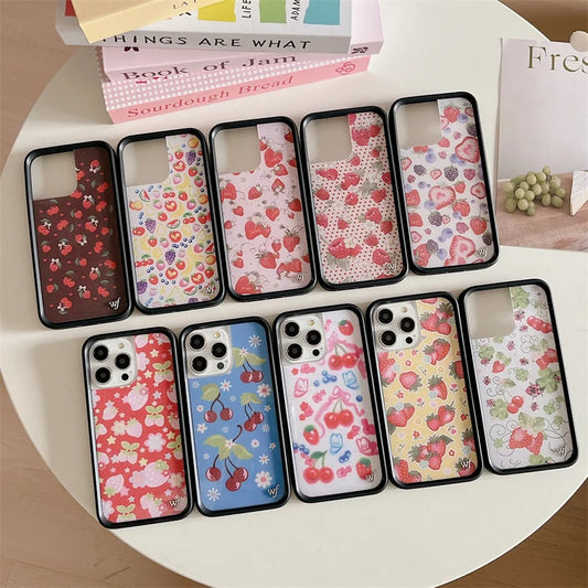 Wildflower Fruit Tart Turri Cherry Phone Case For iPhone Bugs Berries Cover