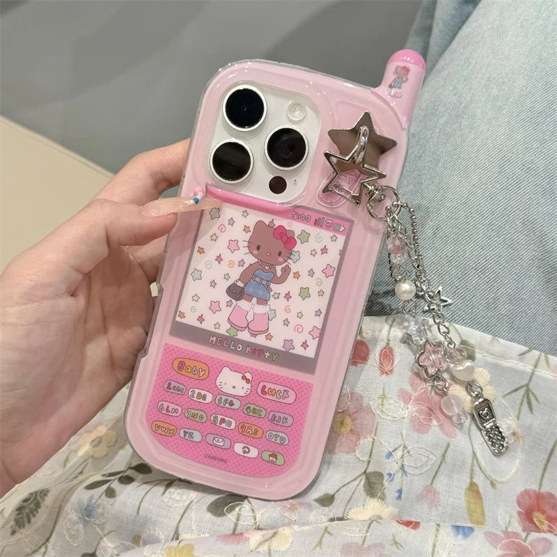 New Hot Korean INS Hello Kitty Mobile Pink Phone Case For iPhone