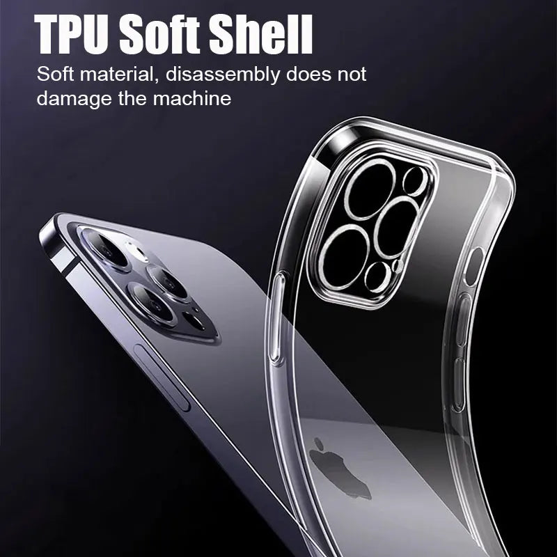 Clear Phone Case For iPhone Silicone Soft Cover Case