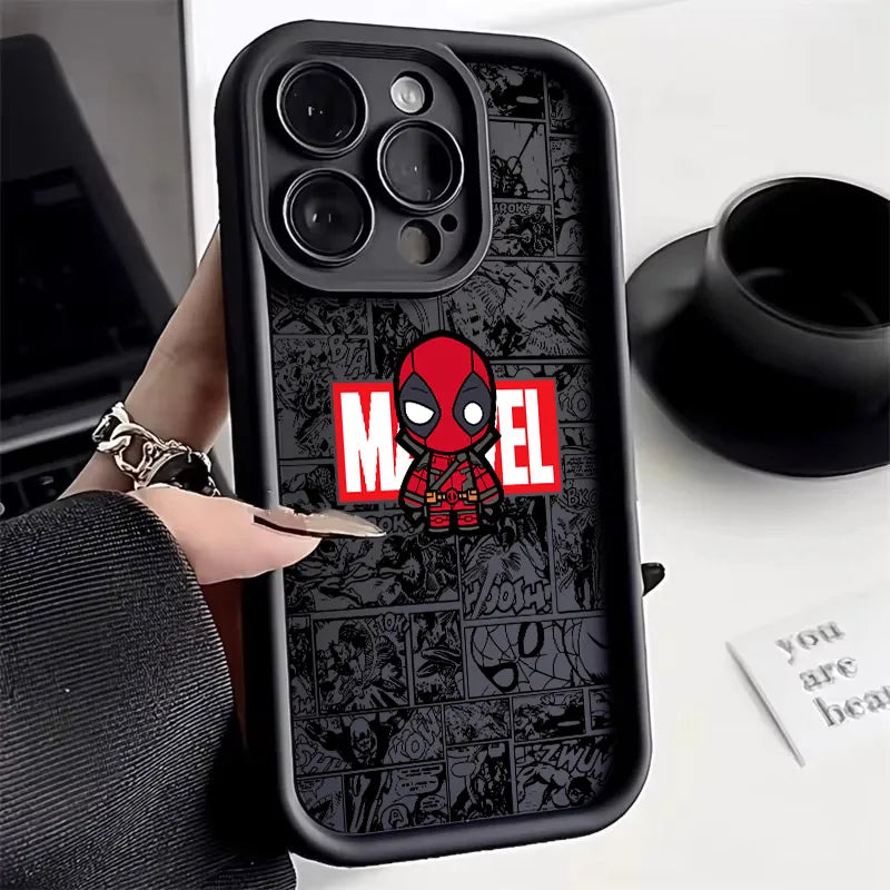Marvel Ironman Spiderman Deadpool Phone Case For iPhone
