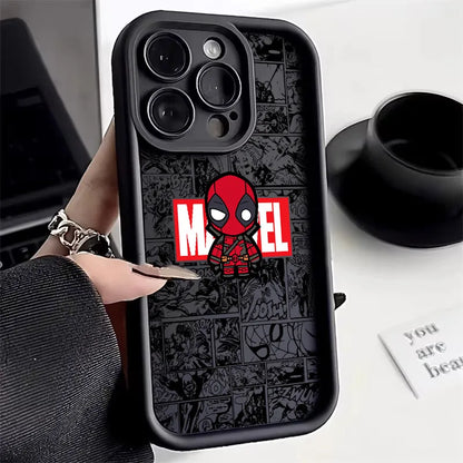 Marvel Ironman Spiderman Deadpool Phone Case For iPhone