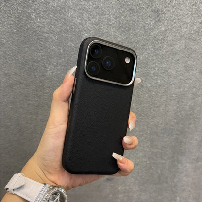 Luxury PU Leather Magnetic MagSafe Case for iPhone – Camera & Lens Protection