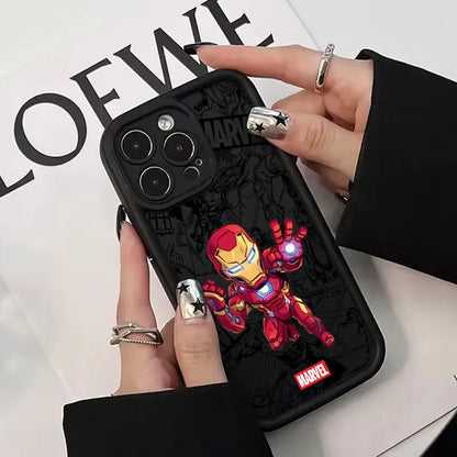 Cute Marvel Ironman Spiderman Silicon Case For Apple iPhone