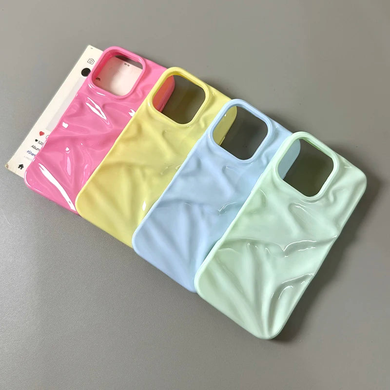 Fashion Ripple Texture Glossy Phone Case