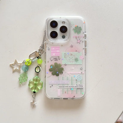 Four-leaf Clover Pattern IMD Phone Case For IPhone