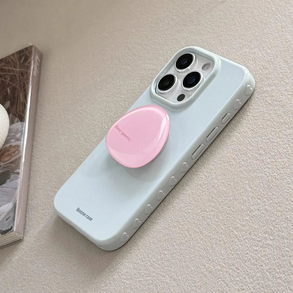 Korean Style Simple Solid Colors With Phone Holder Stand Case For iPhone Shockproof Protective Cover﻿