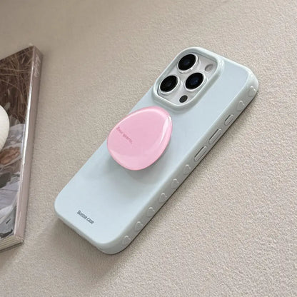 Korean Style Simple Solid Colors With Phone Holder Stand Case For iPhone Shockproof Protective Cover﻿