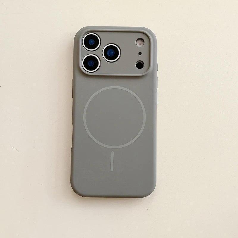For Magsafe Magnetic Wireless Charging Solid Color Silicone Phone Case For iPhone