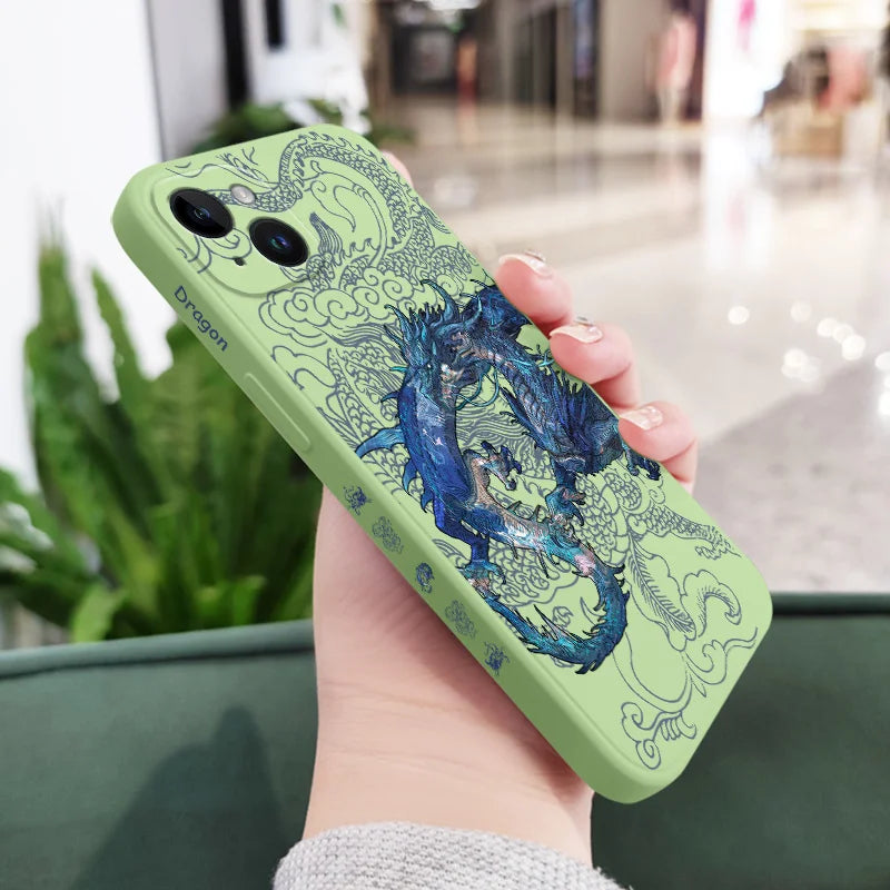 Blue Dragon Phone Case For iPhone