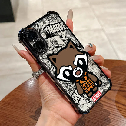 Marvel Groot Rocket Raccoon Cute Shockproof Case For iPhone